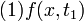 (1)f(x,t_1)