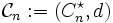 {\mathcal C}_n:=(C_n^\star, d)