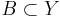 B\subset Y