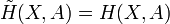\tilde{H}(X,A) = H(X,A)