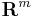 {\mathbf R}^m