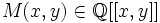 M(x,y) \in \mathbb{Q}[[x,y]]