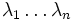 \lambda_1\ldots\lambda_n