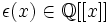 \epsilon(x) \in \mathbb{Q}[[x]]